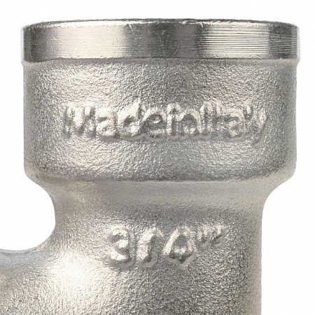 Угол с упором резьбовой латунный STOUT никель 3/4&quot; ВН