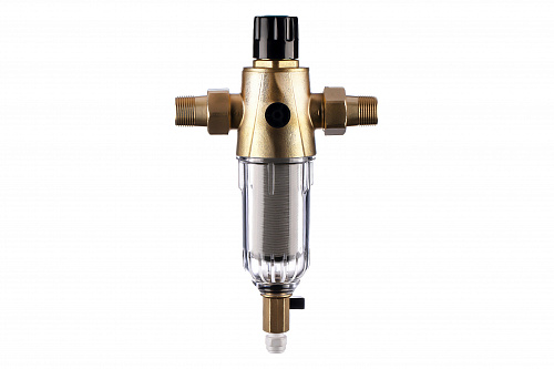 Фильтр промывной обратный ГЕЙЗЕР БАСТИОН Ø65 без покрытия 3/4&amp;quot; АМ-АМ, 90 мкм, пластиковая колба