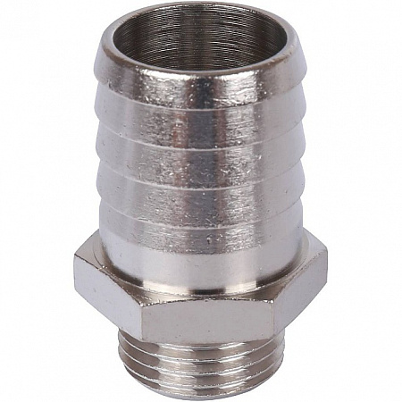 Штуцер резьбовой латунный STOUT никель 1/2&quot;x25мм Н