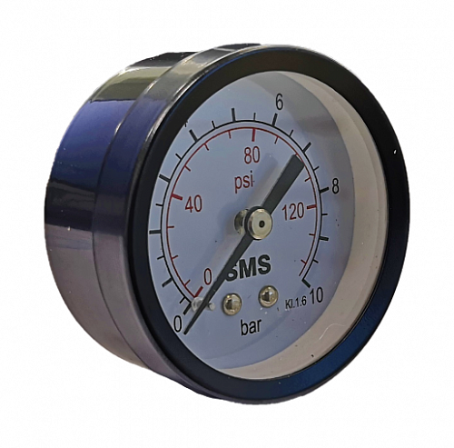 Манометр аксиальный SMS-335G-10 Ø50-1/4&amp;quot;, 10 бар, горизонтальное подключение (03378)