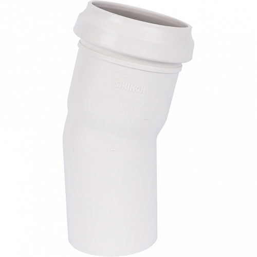ПВХ Отвод канализационный SINIKON КОМФОРТ ПЛЮС белый Ø50х15°