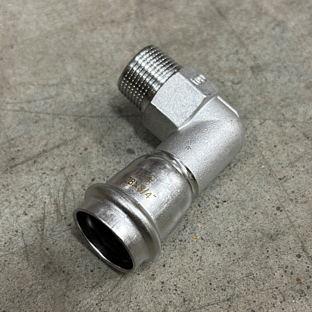 НП Угол резьбовой пресс из нержавейки UNI-FITT фитинг Ø28x3/4&quot; Н