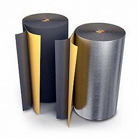 Рулонная изоляция самоклеющийся вспененный полиэтилен ENERGOFLEX BLACK STAR DUCT (5 м²) черный-20 мм