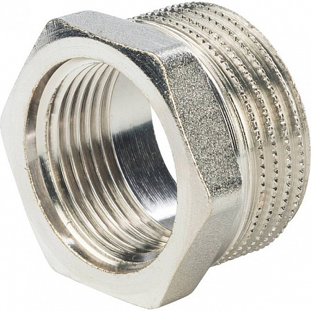 Футорка резьбовая латунная STOUT никель 1&quot;x3/4&quot; ВН