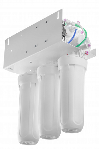Система обратного осмоса ГЕЙЗЕР-ПРЕСТИЖ-П-М с повыш. насосом и минерализатором, кран 7 двойной