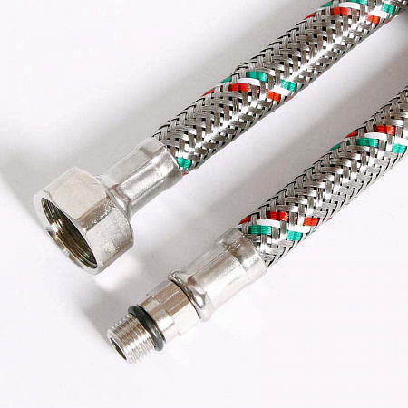 Гибкая подводка для смесителя UNI-FITT М10х1 - 1/2&quot;, 60 см, DN 8, оплётка из нерж. стали