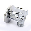 Кран шаровой потребительный угловой BUGATTI MINNESOTA 883 бабочка 1/2&amp;quot;х1/2&amp;quot; НН, для бачка c розеткой