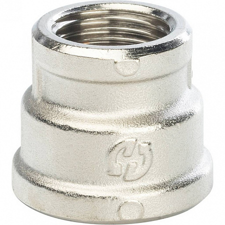 Муфта переходная резьбовая латунная STOUT никель 3/4&quot;X1/2&quot; В