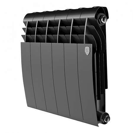 Радиатор биметаллический ROYAL THERMO BILINER NOIR SABLE 350x6 секций, черный (НС-1197124)