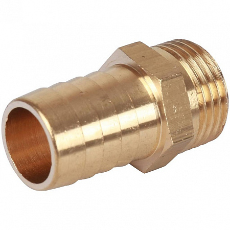 Штуцер резьбовой латунный STOUT без покрытия 1/2&quot;x18мм Н