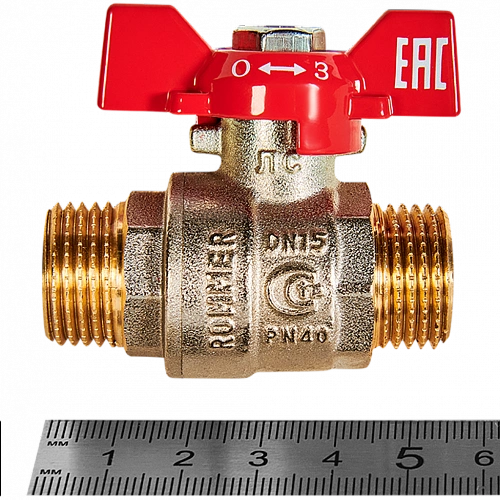 Кран шаровой ROMMER бабочка 1/2&amp;quot; НН (RBV-0007-2410215)