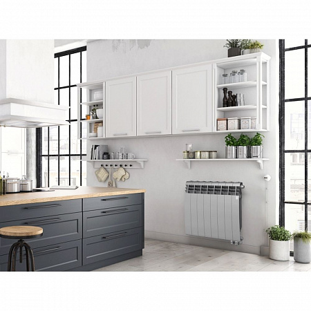 Радиатор биметаллический ROYAL THERMO BILINER SILVER SATIN VR 500x10 секций (НС-1196687)