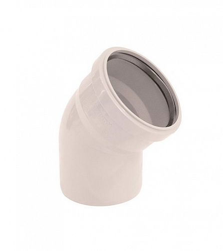 ПВХ Отвод канализационный SINIKON КОМФОРТ ПЛЮС белый Ø50х15°