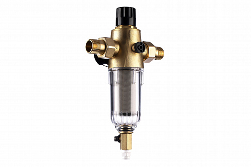 Фильтр промывной обратный ГЕЙЗЕР БАСТИОН Ø65 без покрытия 3/4&amp;quot; АМ-АМ, 90 мкм, пластиковая колба