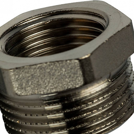 Футорка резьбовая латунная STOUT никель 3/4&quot;x1/2&quot; ВН