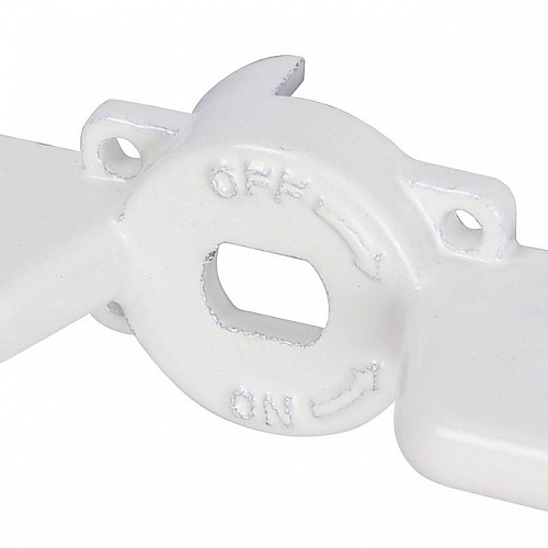 Ручка бабочка для полнопроходных шаровых кранов STOUT 1/2&amp;quot; и 3/4&amp;quot; белая