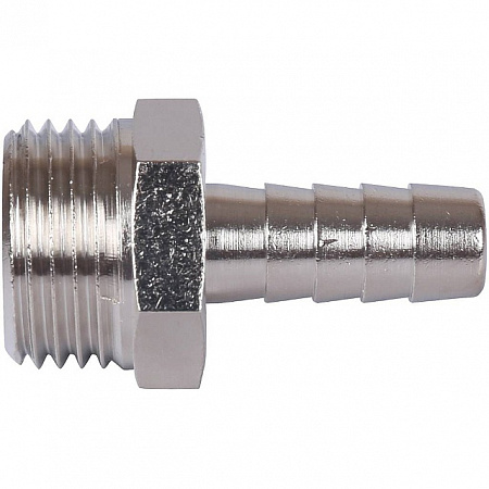 Штуцер резьбовой латунный STOUT никель 1/2&quot;x10мм Н