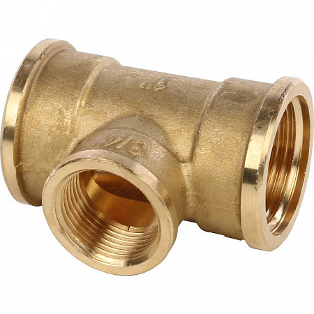 Тройник переходной латунный STOUT без покрытия 1&quot;x3/4&quot;x1&quot; В