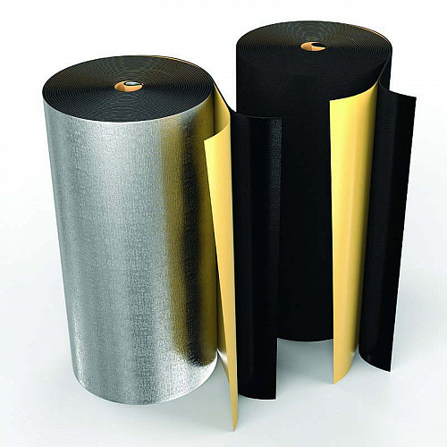 Рулонная изоляция самоклеющаяся с алюминиевой фольгой ENERGOFLEX BLACK STAR DUCT AL (30 м²) металл-3