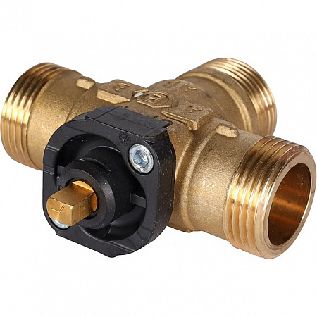 Клапан трехходовой зональный STOUT сервопривод 230V, с кабелем 1м,, НР 1&quot;