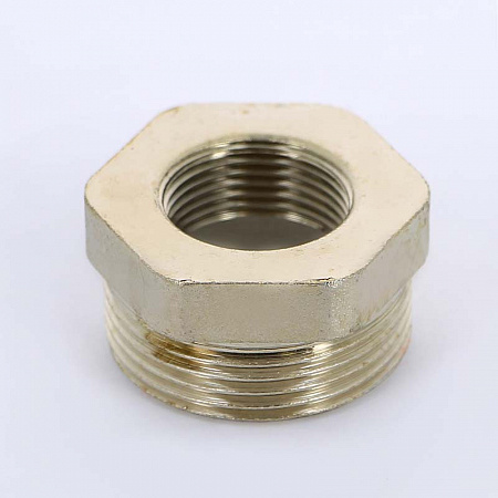 Футорка резьбовая латунная UNI-FITT никель 11/4&quot;х3/4&quot; ВН