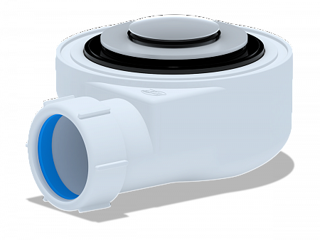 АНИПЛАСТ Сифон для душевого поддона 11/2&quot;х50 h=55mm, хром, клик-клак, сетка