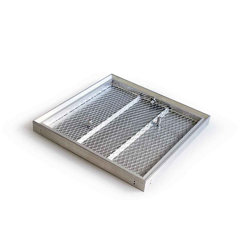 Люк напольный под плитку АЛЮМИНИЕВЫЙ (со съемной крышкой) ПРАКТИКА БАРЬЕР БР 60х60