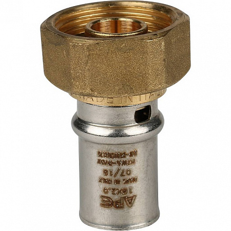 МП Муфта с накидной гайкой пресс для металлопласта STOUT Ø16х3/4&quot;