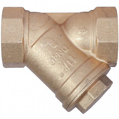 ФГО Фильтр косой грубой очистки STOUT SFW латунный 11/2&amp;quot;, 500 мкр, желтый