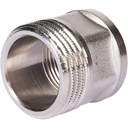 Переход под ключ резьбовой латунный STOUT никель 3/4&quot;х1&quot; ВН