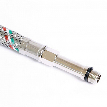 Гибкая подводка для смесителя UNI-FITT МL10х1 - 1/2&quot;, 100 см, удл. штуцер, DN 8, оплётка из нерж. ст
