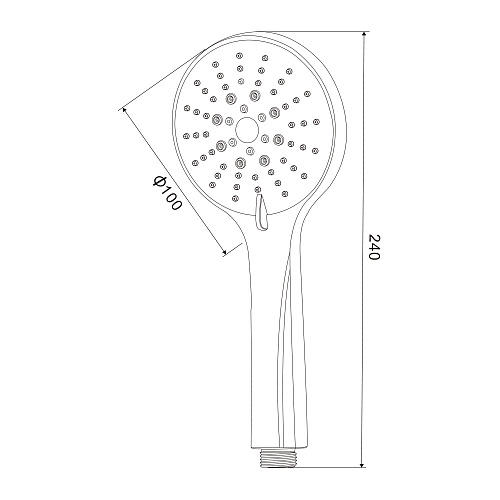 Лейка для душа OLIVE'S D135 хром, уп. (20 шт)