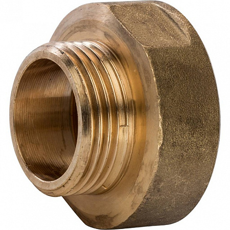 Муфта переходная резьбовая латунная STOUT без покрытия 2&quot;x1&quot; ВН