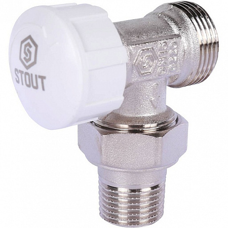 Клапан термостатический угловой STOUT 1/2&quot; х 3/4&quot;ЕК