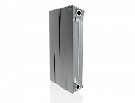 Радиатор биметаллический ROYAL THERMO PIANOFORTE SILVER SATIN NEW 500x4 секций, серый (НС-1176338)