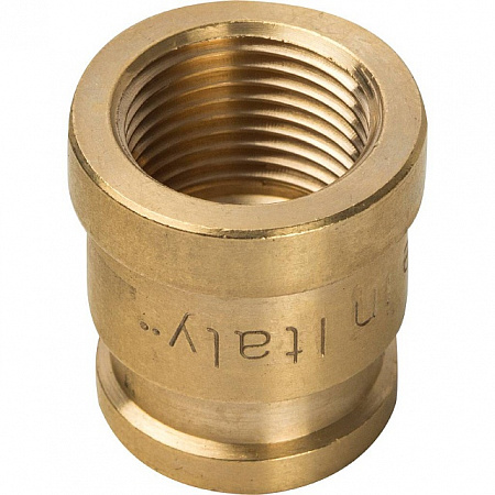 Муфта переходная резьбовая латунная STOUT без покрытия 3/8&quot;x1/4&quot; В