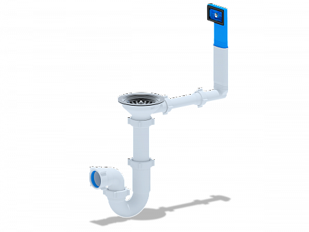 АНИПЛАСТ Сифон 31/2&quot;х40 прямоточный с переливом мойки D0145