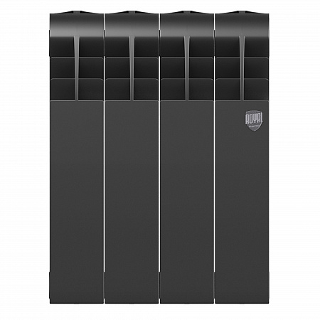 Радиатор биметаллический ROYAL THERMO BILINER NOIR SABLE 350x4 секций, черный (НС-1197123)