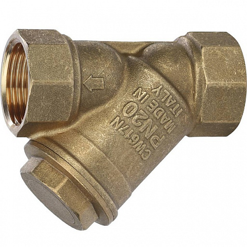 ФГО Фильтр косой грубой очистки STOUT SFW латунный 1&amp;quot;, 500 мкр, желтый