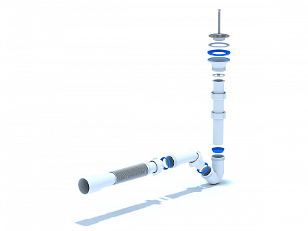 АНИПЛАСТ Сифон для биде 11/4&quot;х32 с трубой 32х40/50