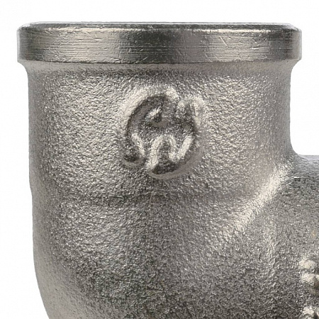 Угол с креплением резьбовой латунный STOUT никель1/2&quot; В
