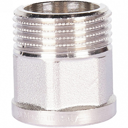 Переход под ключ резьбовой латунный STOUT никель 1/2&quot;х3/4&quot; ВН