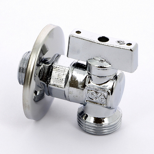 Кран шаровой потребительный угловой BUGATTI MINNESOTA 883 бабочка 1/2&amp;quot;х3/4&amp;quot; НН, для бачков c розетко