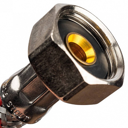 Гибкая подводка для смесителей STOUT нерж.сталь М10*35-1/2&quot;-50 см, пара