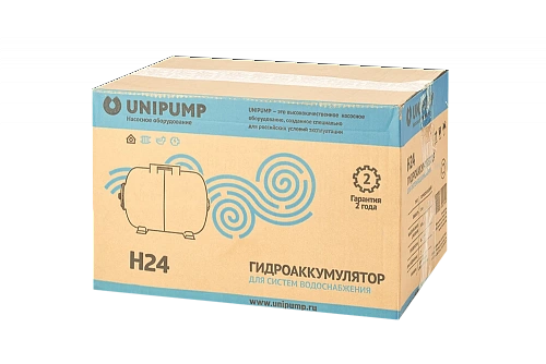 Гидроаккумулятор для воды UNIPUMP горизонтальный 24 л