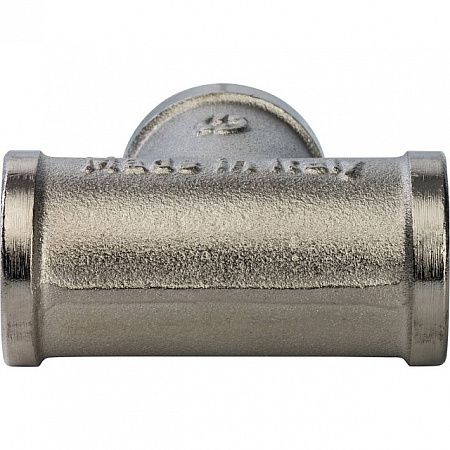 Тройник резьбовой латунный STOUT никель 3/8&quot; В