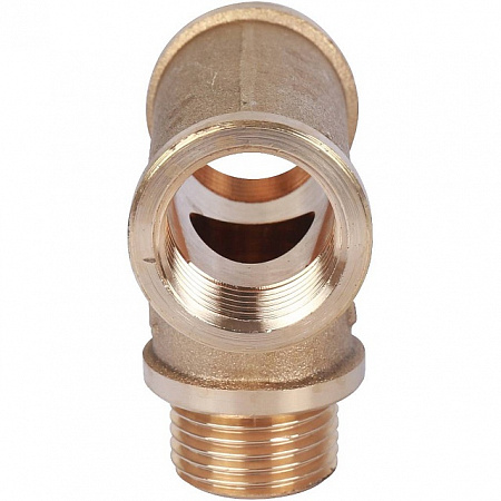 Тройник резьбовой латунный STOUT без покрытия 1/2&quot;x1/2&quot;x1/2&quot; ВНВ
