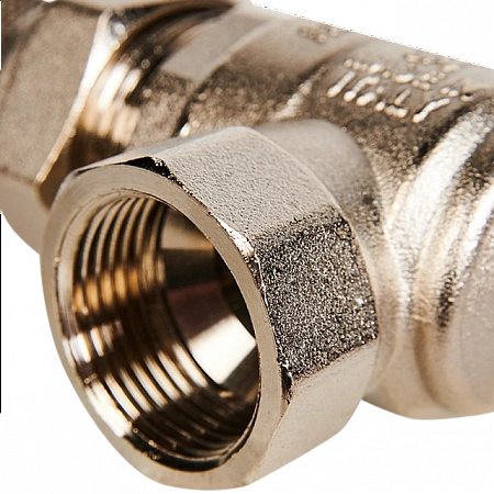 Кран шаровой с американкой угловой STOUT бабочка 3/4&quot; ВР/НР