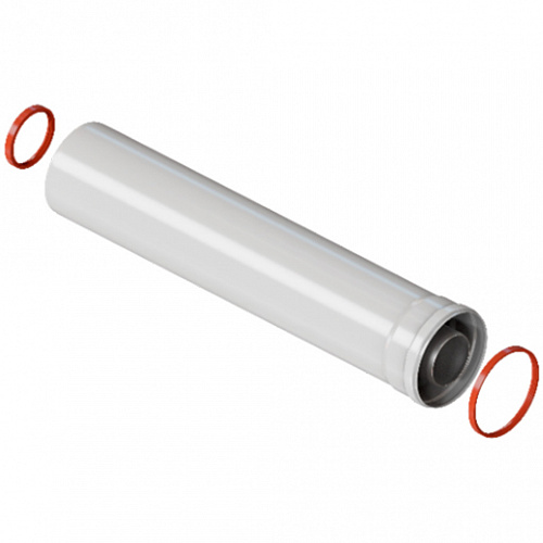 Удлинитель дымохода коакс. раструбн. Ø60/100 L 250 ROMMER