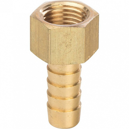 Штуцер резьбовой латунный STOUT без покрытия 1/4&quot;x10мм В